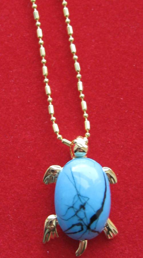 gold plated turquoise sea turtle pendant from crimeajewel